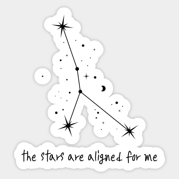 The Stars Are Aligned For Me - Cancer Sticker by planetary
